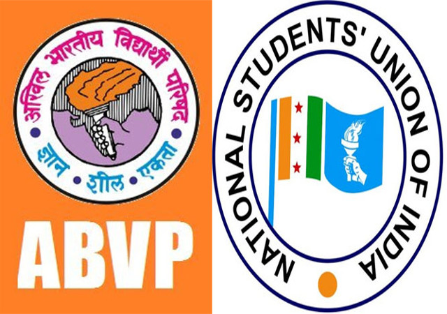 माधव कॉलेज में NSUI और ABVP के कार्यकर्ताओं ने किया जमकर हंगामा
