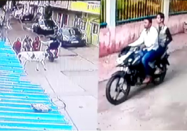 इंदौर में महिला के साथ चेन स्नेचिंग, CCTV में कैद हुई करतूत