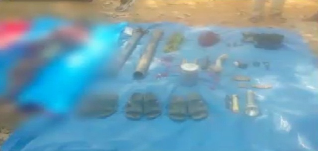 मुठभेड़ में मारा गया बम बनाने में माहिर नक्सली, बम, बंदूक, कारतूस बरामद