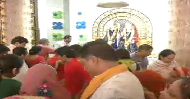 रायपुर: रामनवमी के अवसर पर VIP रोड स्थित राम मंदिर में उमड़ी श्रद्धालुओं की भीड़