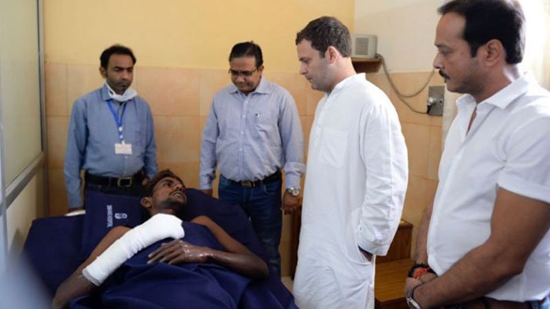 NTPC हादसा : 26 की मौत, राहुल ने जाना घायलों का हाल, PM-CM ने की मुआवजे की घोषणा
