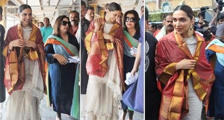 दीपिका पादुकोण ने लिया तिरुपति में देवी पद्मवती से आशीर्वाद