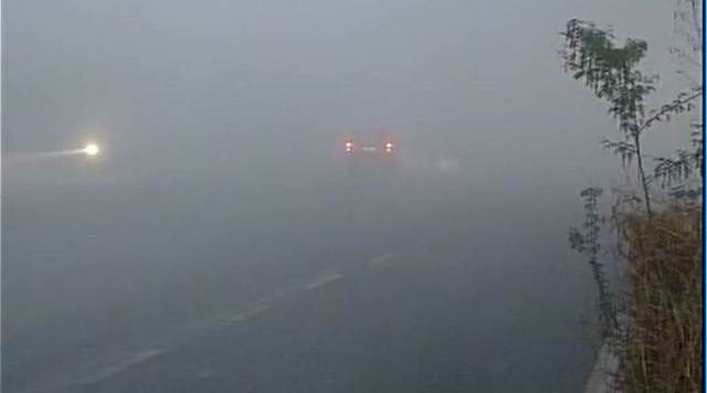 दिल्ली: घने कोहरे के चादर से लिपटी दिखी साल के आखिरी दिन की सुबह