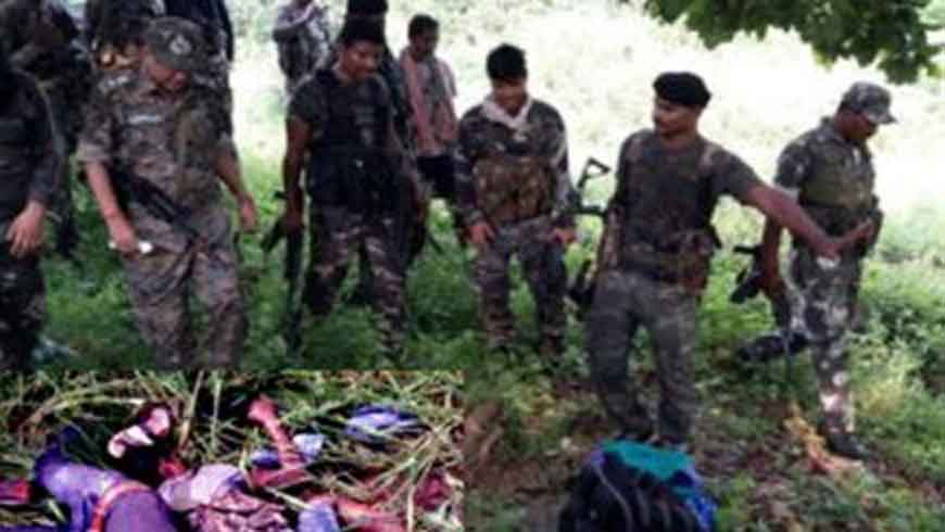 मुठभेड़ में ढेर हुआ खूंखार नक्सली, कैम्प ध्वस्त, नक्सल सामग्री जब्त 