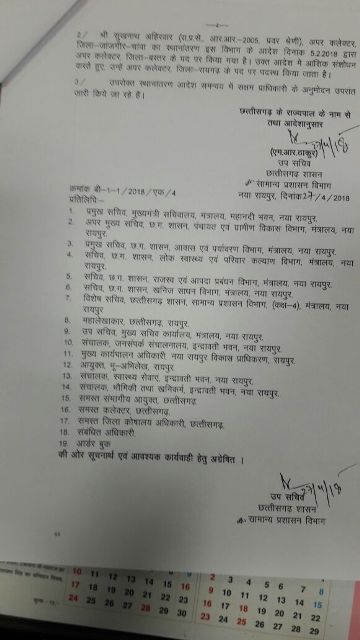 छत्तीसगढ़ में राज्य प्रशासनिक सेवा के अफसरों के तबादले, देखिए सूची
