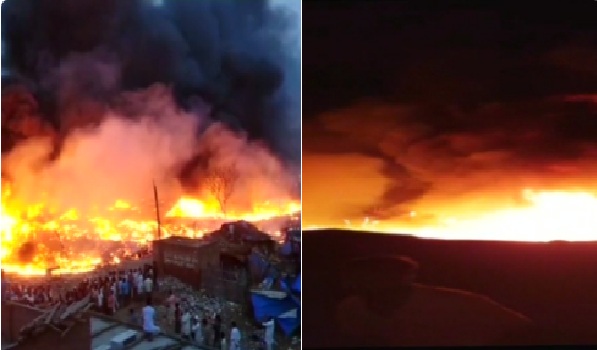 मेरठ के लेसारी क्षेत्र की झुग्गियों में लगी भीषण आग, 100 से ज्यादा घर तबाह