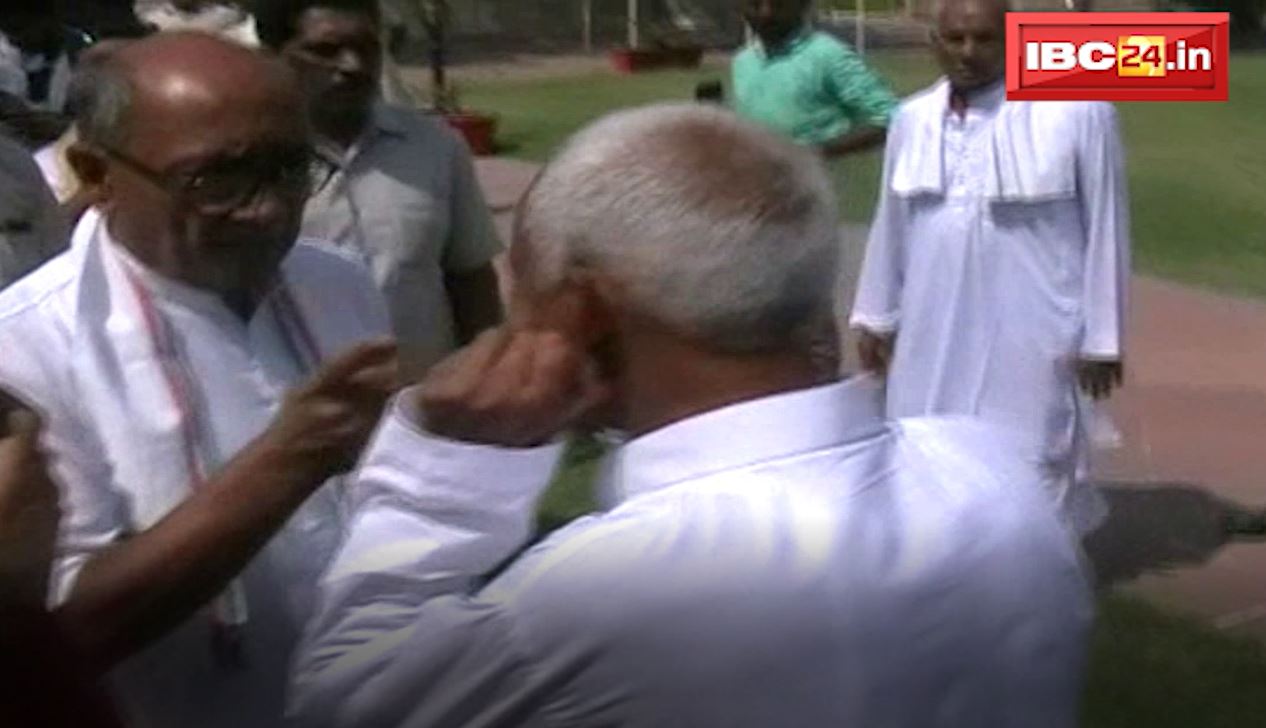 दिग्गी राजा के जयकारे के लिए फटकार, नदी में डूबाने की धमकी, देखिए वीडियो