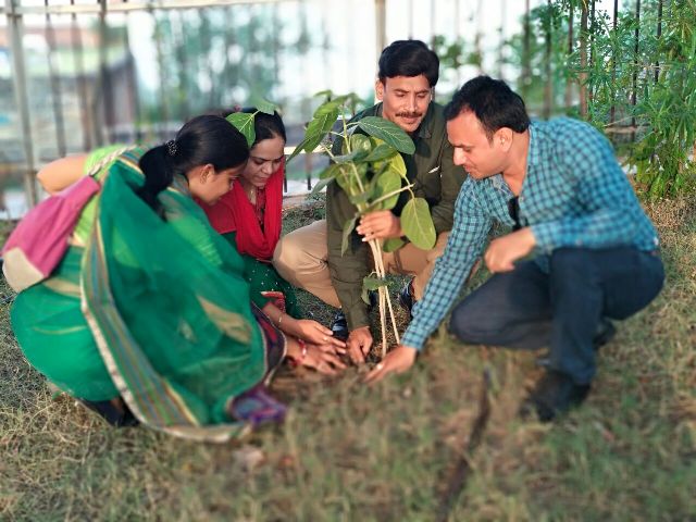 पर्यावरण दिवस पर शिक्षाकर्मियों ने लगाया ‘संविलियन वट वृक्ष’, अपने स्कूल और गांवों में भी लगाएंगे