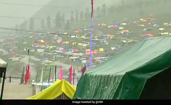 खराब मौसम के कारण 5 हजार अमरनाथ यात्री बालटाल में फंसे