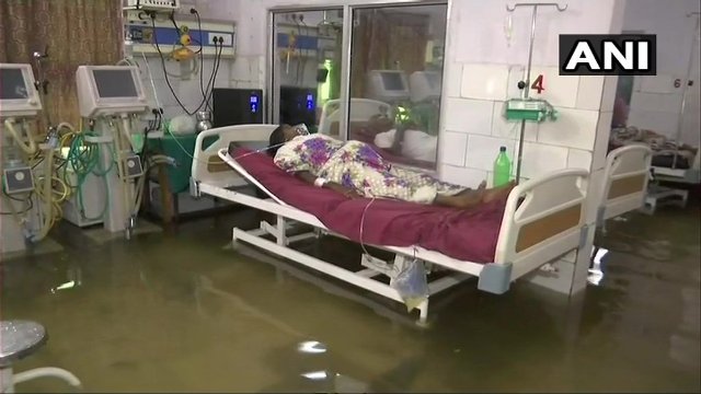 पटना, अस्पताल के आईसीयू में तैर रही हैं मछलियां, डिप्टी सीएम मोदी के घर भी घुसा पानी,देखिए वीडियो