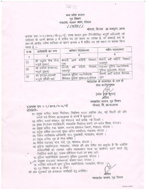 3 आईपीएस के तबादले, देखिए सूची