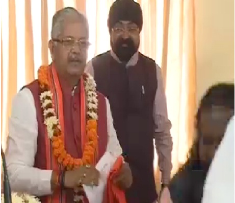 प्रदेशाध्यक्ष धरमलाल कौशिक का कसडोल में हुआ स्वागत