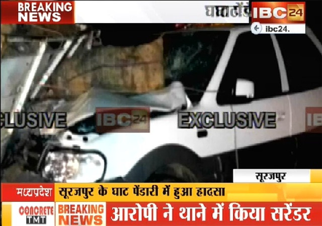 गृहमंत्री रामसेवक पैकरा की गाड़ी दुर्घटनाग्रस्त, जख्मी