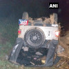 कोहरे के चलते पुलिस वाहन गिरी खाई में ,5 गंभीर